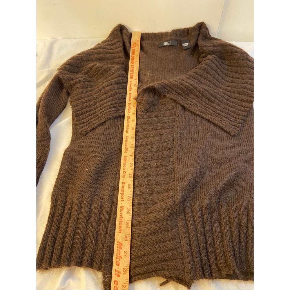 Vs Body by Victoria Mohair sweater brown large cowl neck cardigan "No Belt" L‎ - Picture 10 of 11